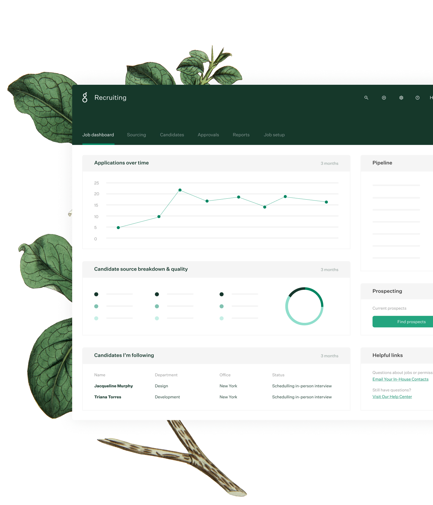 Greenhouse integration view inside CodeSubmit